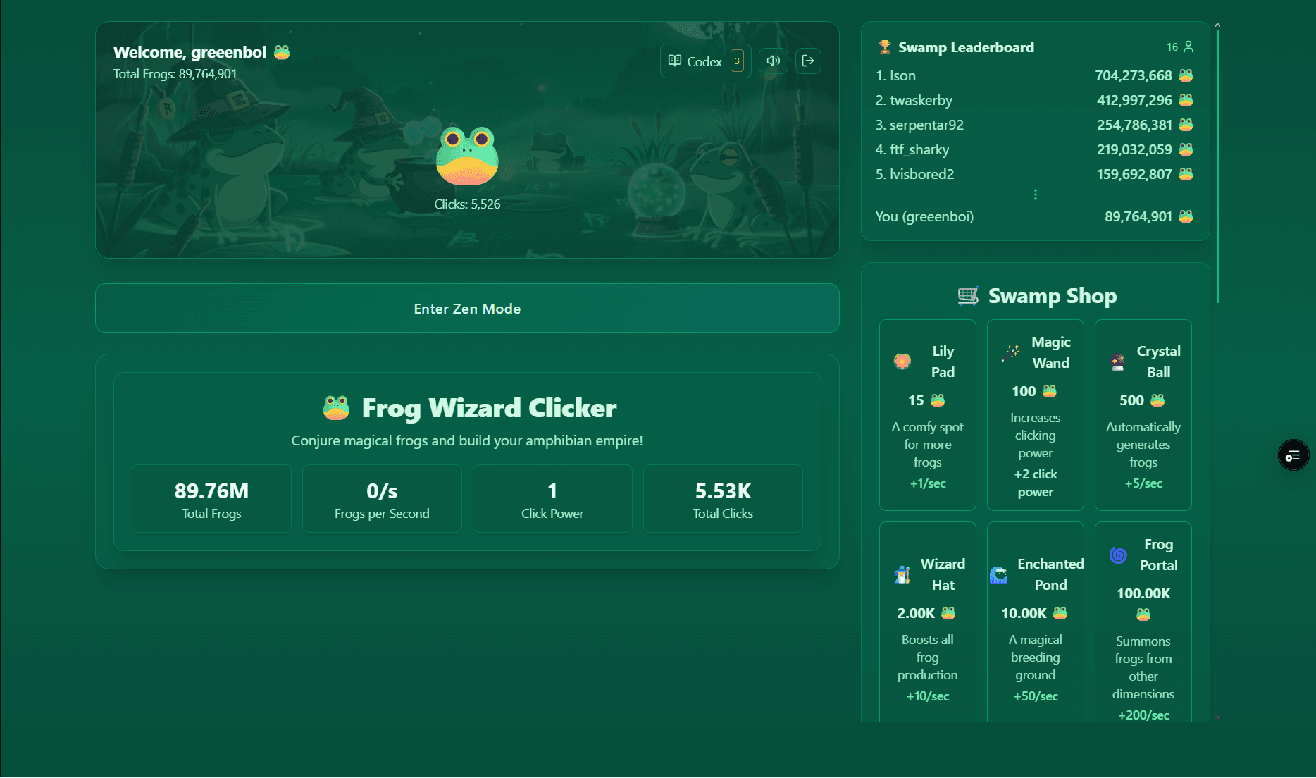 frog clicker